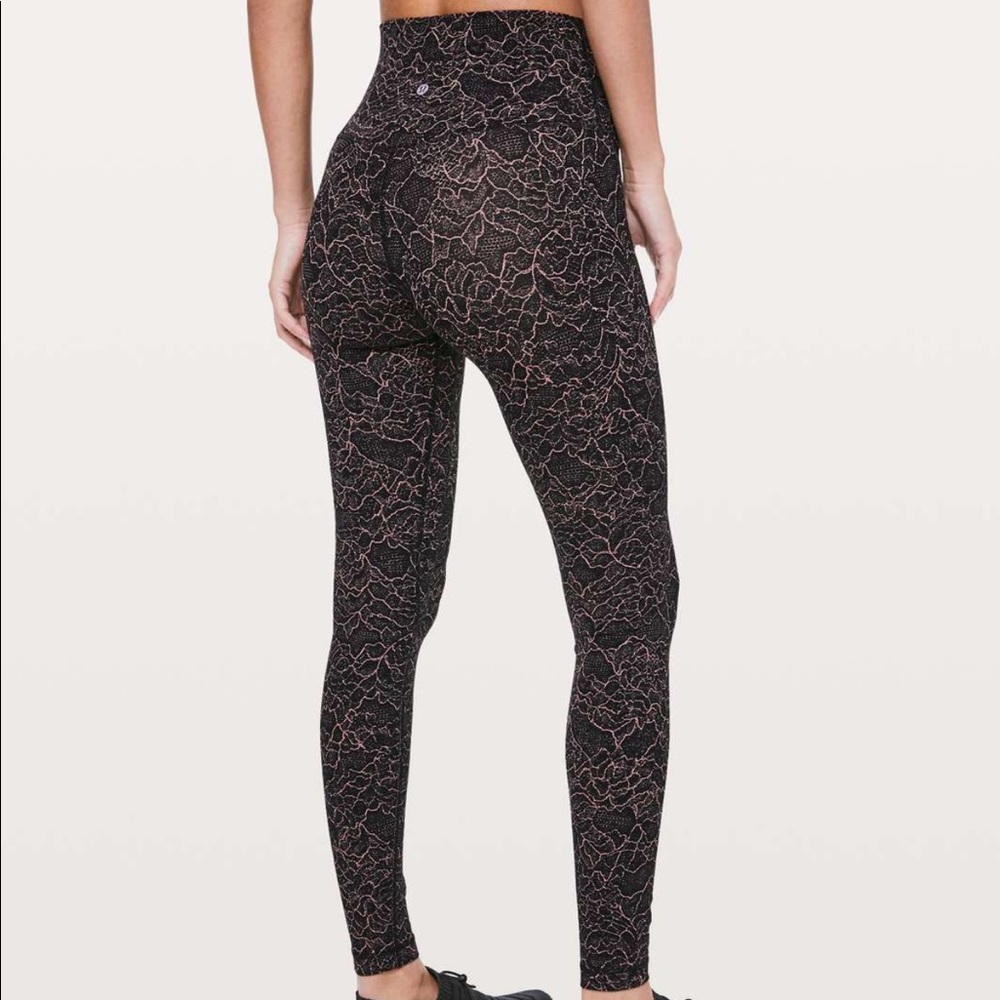 Lululemon align Lacescape Spanish Rose Black